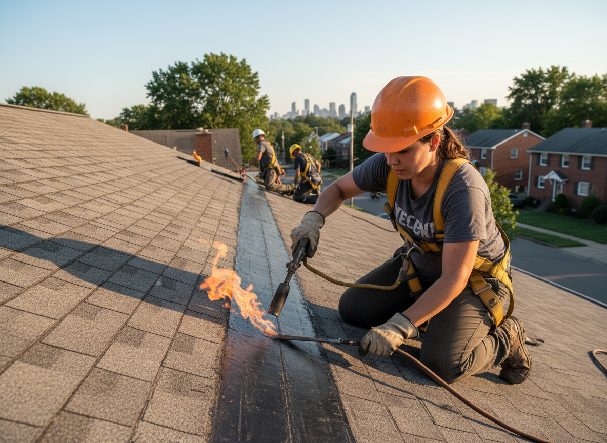 Roofing contractor in Galloping Hill